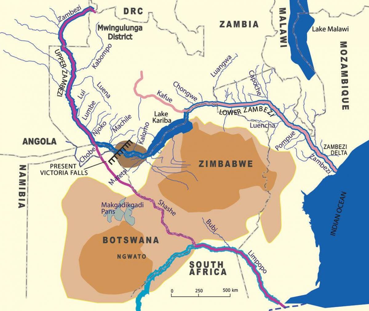 แผนที่ของ geological zambi