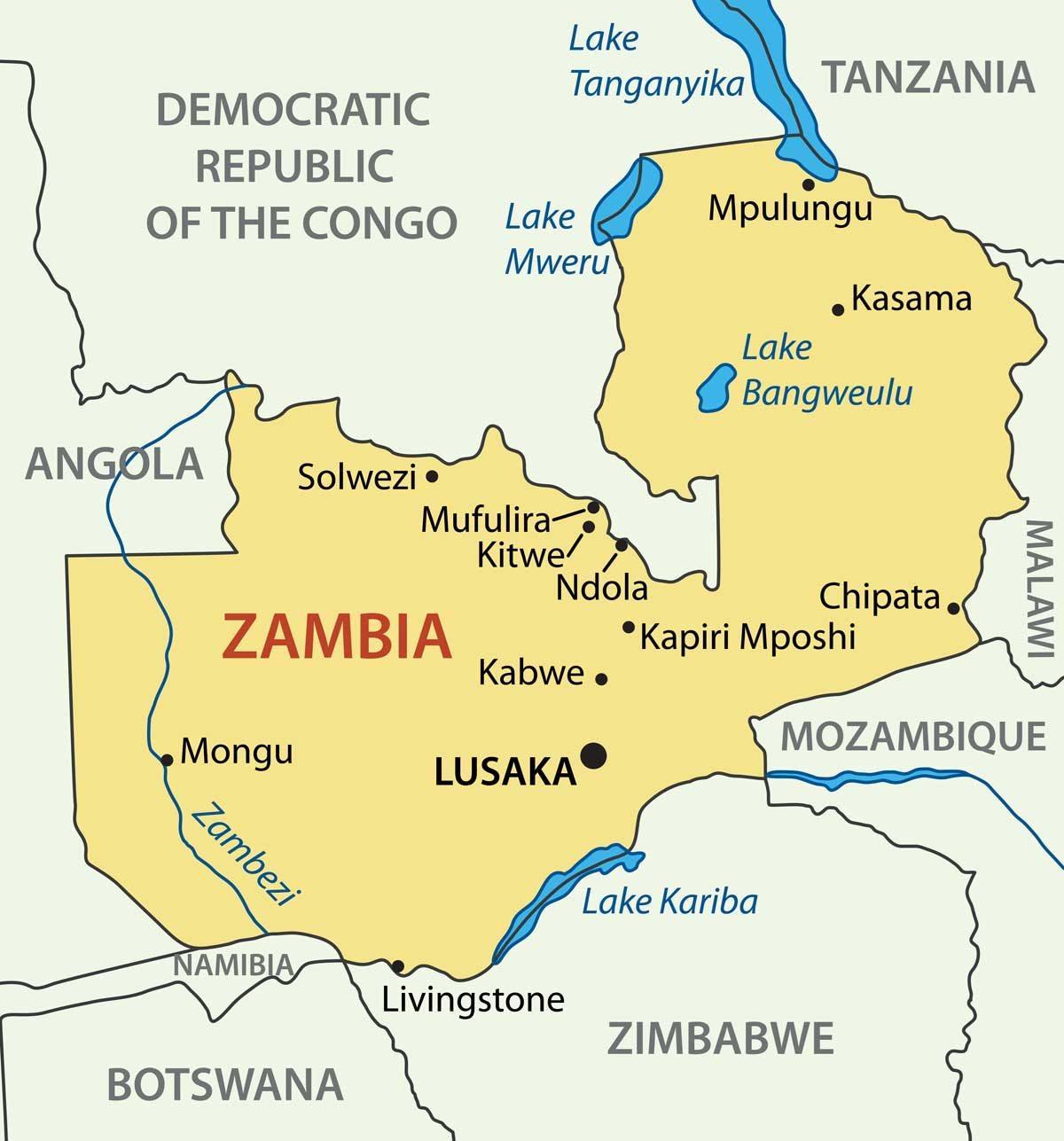 แผนที่ของ zambia_ districts. kgm แซมเบีย