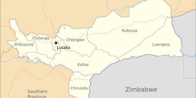 แผนที่ของ zambia_ provinces. kgm แซมเบีย